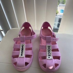 Pink Dolce Gabbana Kids sandals in good condition see pictures for details